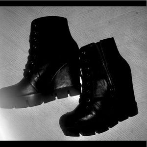 MIA - black wedge Bootie